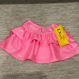 New w Tags Dori Creations Pink Sparkle Ruffle Skirt Sz 4